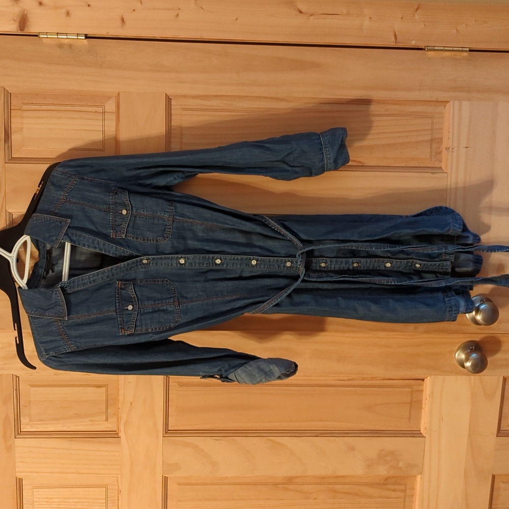 INC denim shirt-dress